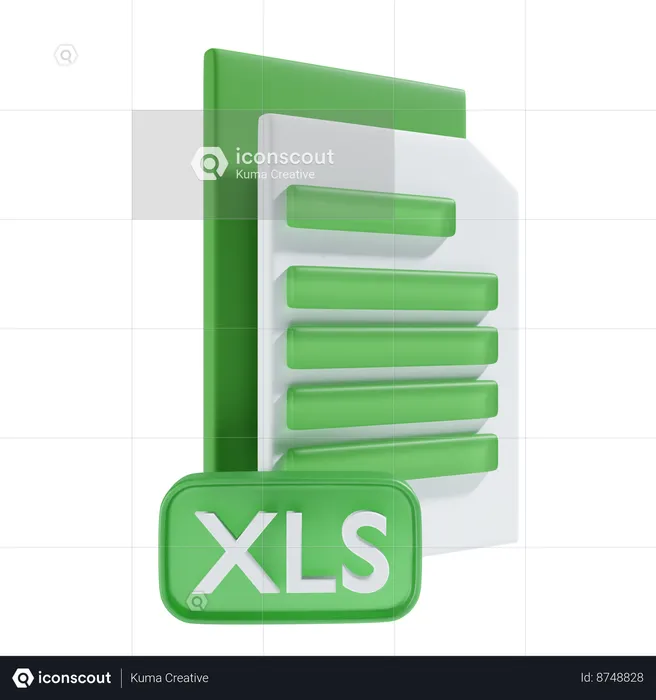 XLS file  3D Icon