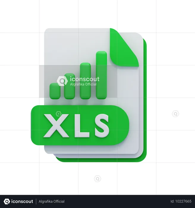 Xls 파일  3D Icon