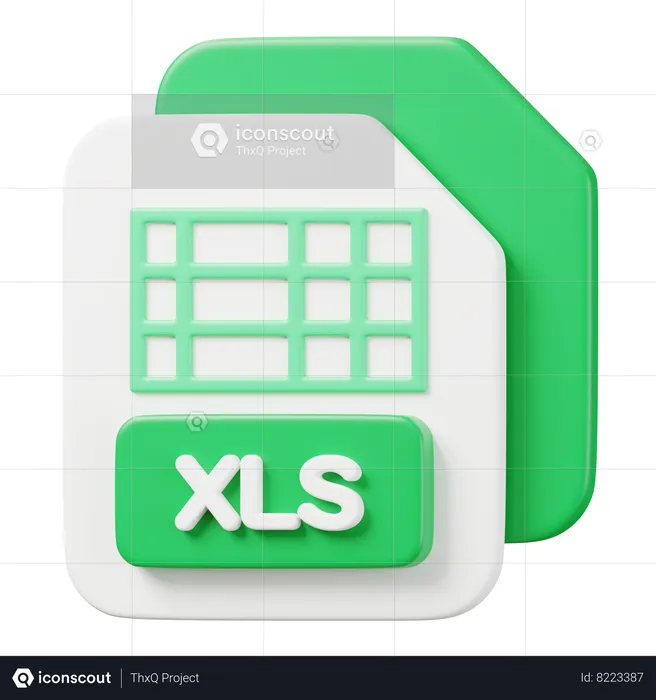 XLS File  3D Icon