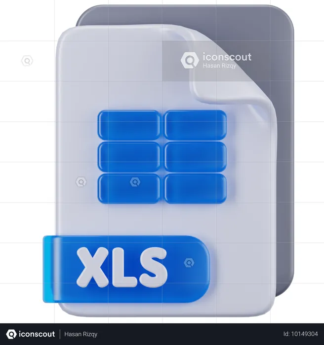 XLS File  3D Icon