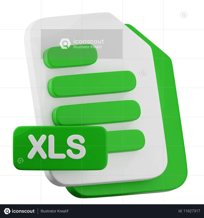 XLS FIle  3D Icon