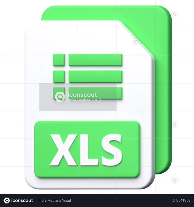 XLS File  3D Icon