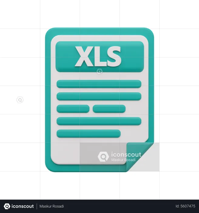 Xls file  3D Icon