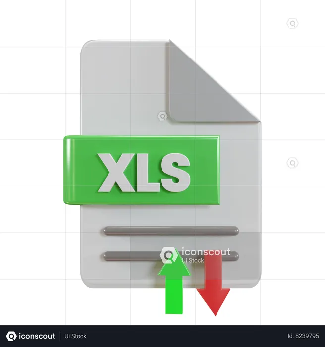 Xls File Transfer  3D Icon