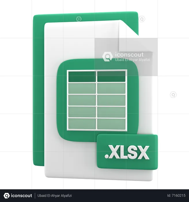 Xlsx-Datei  3D Icon