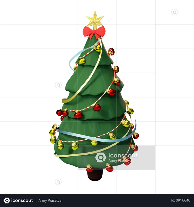 Xmas tree  3D Illustration
