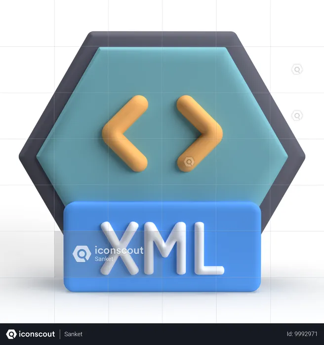 Xml  3D Icon