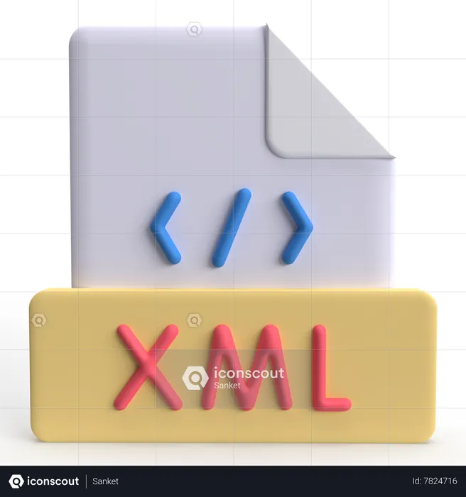 XML  3D Icon