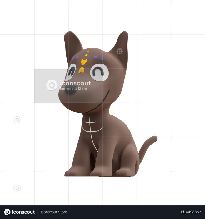 Xolo Dog  3D Illustration