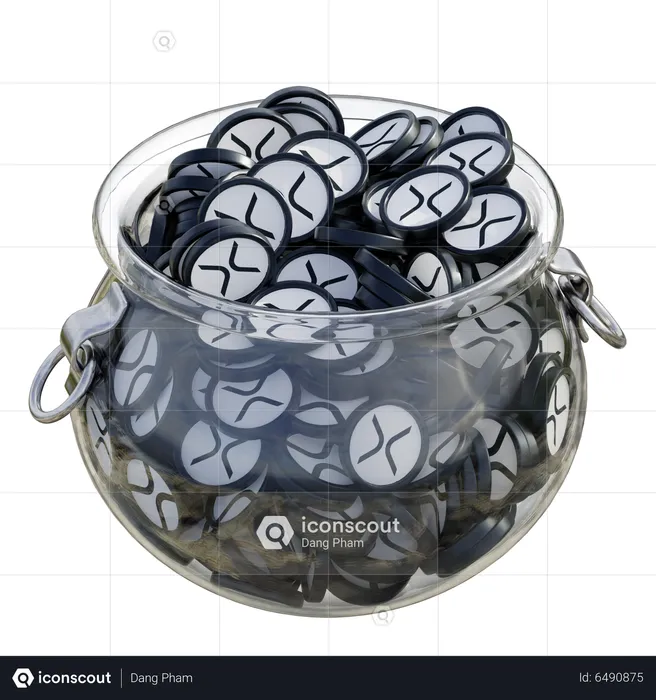 Xrp Clear Glass Pot  3D Icon