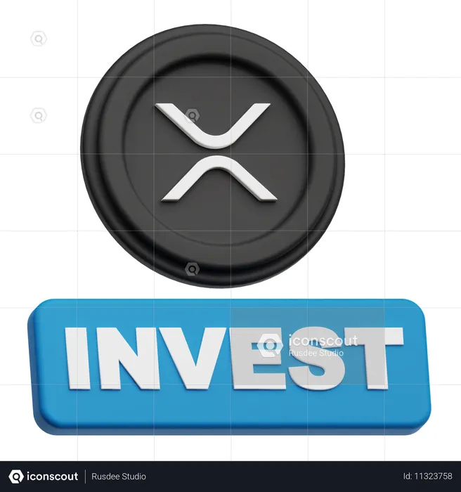 XRP 코인 투자  3D Icon