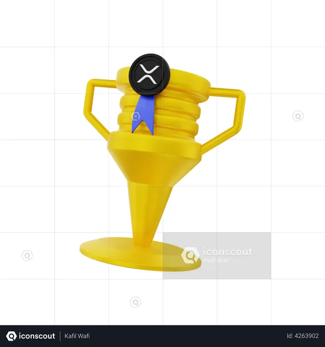 XRP trophy  3D Illustration