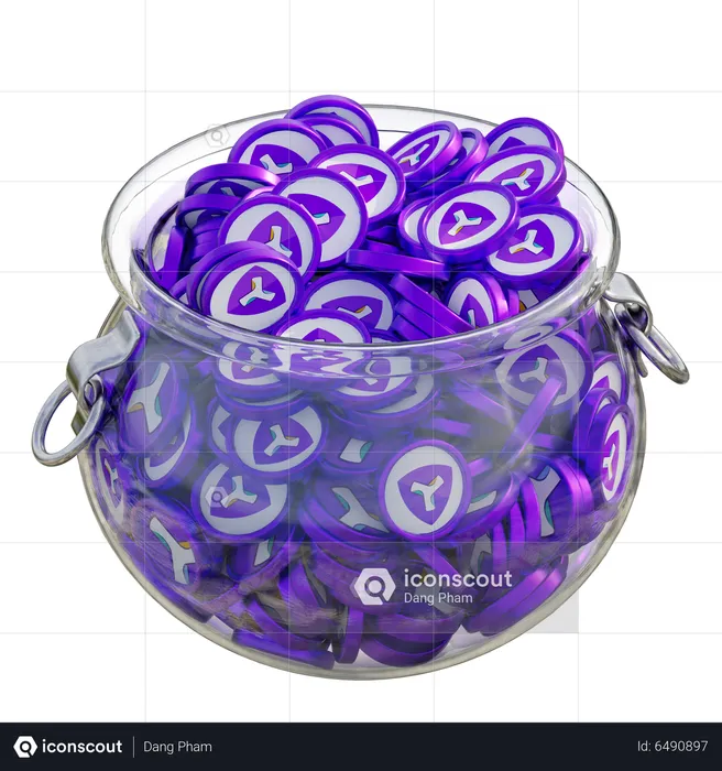 Xym Clear Glass Pot  3D Icon