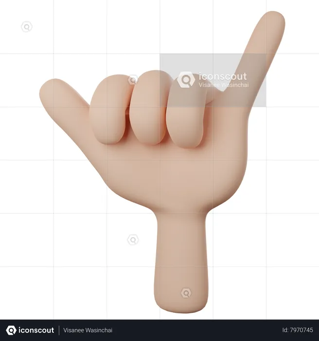 Y Hand  3D Icon