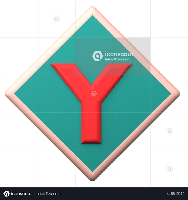 Y Intersection  3D Icon