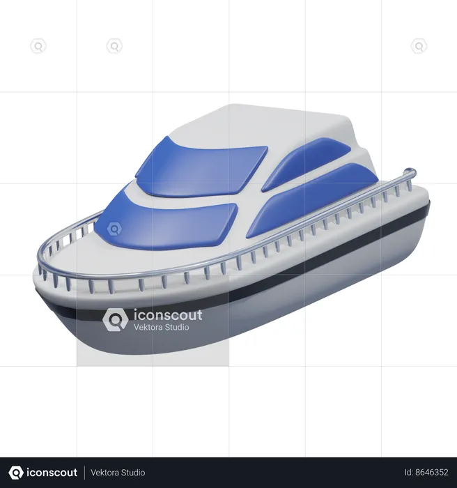 Yacht  3D Icon