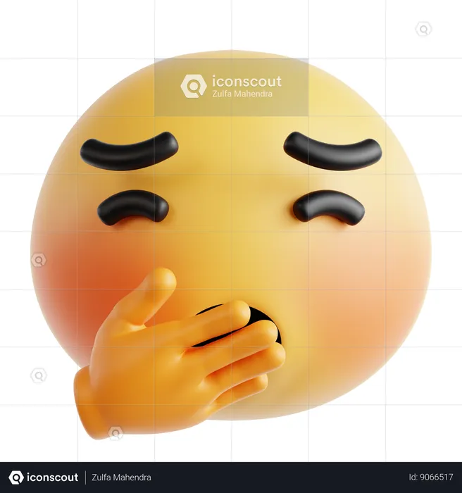 Yawn Face Emoji Emoji 3D Icon