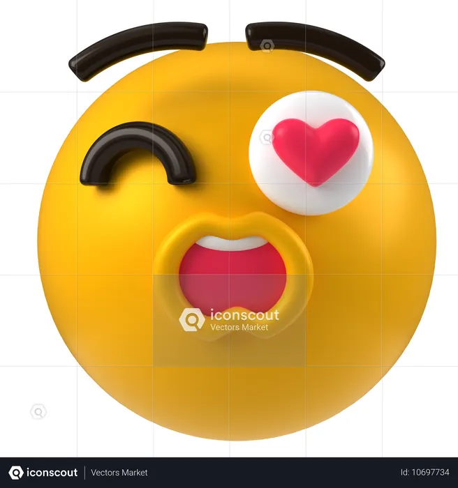 Yawning Emoji  3D Icon