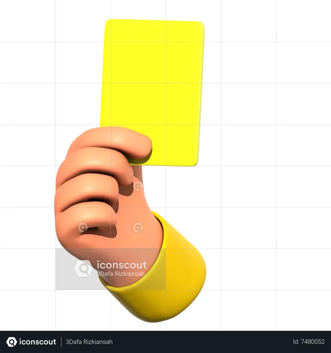 Yellow Card  3D Icon