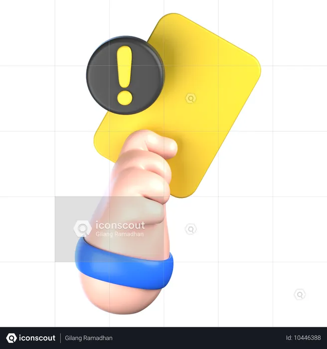 Yellow Card  3D Icon