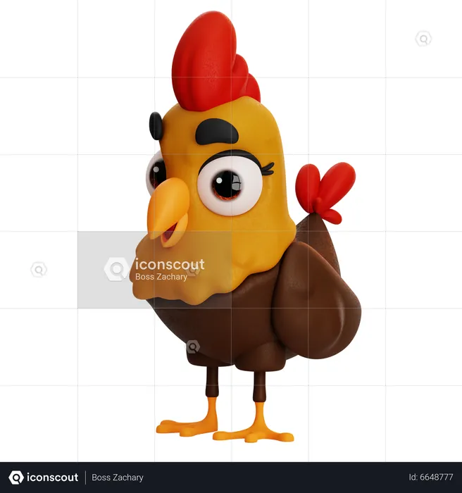 Yellow Chicken  3D Icon