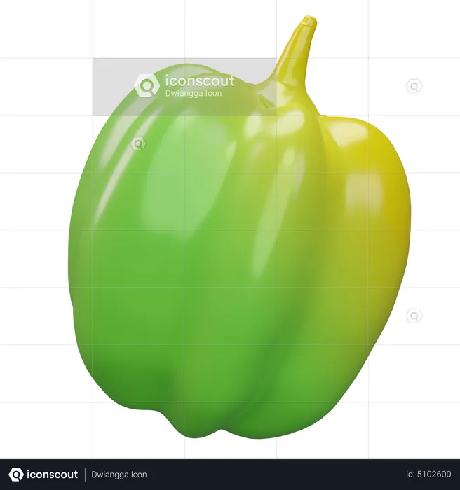 Yellow Paprika  3D Icon