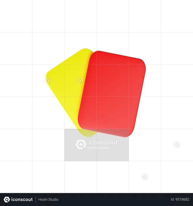 Yellow red card  3D Icon
