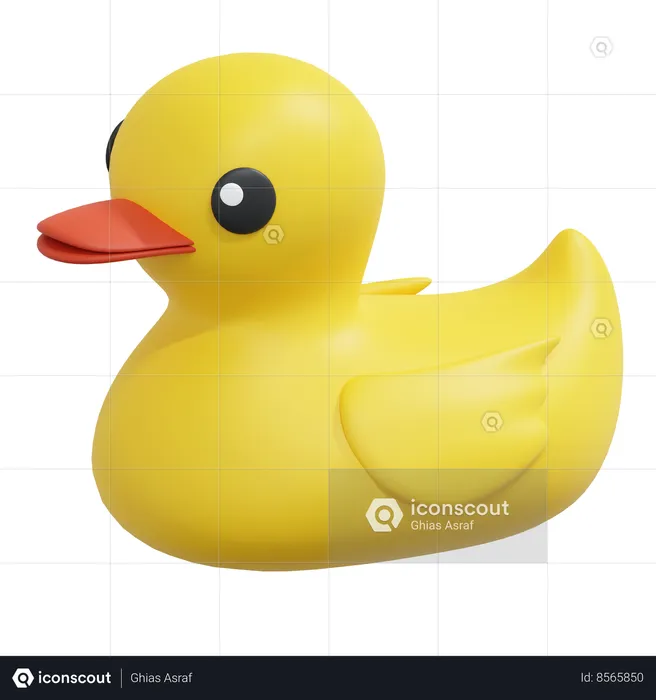 Yellow Rubber Duck  3D Icon