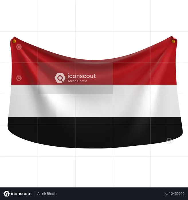 Yemen Flag 3D Icon