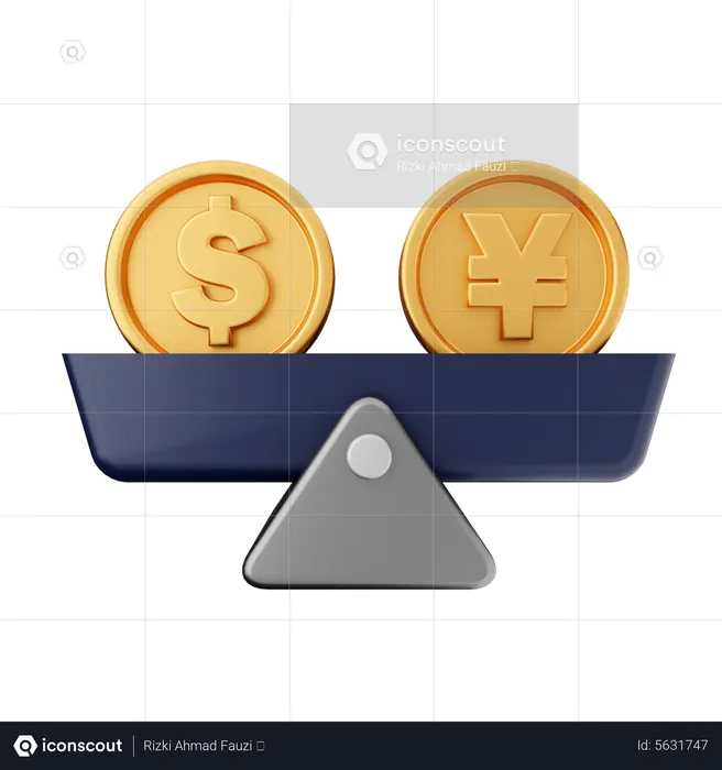 Yen Balance  3D Icon