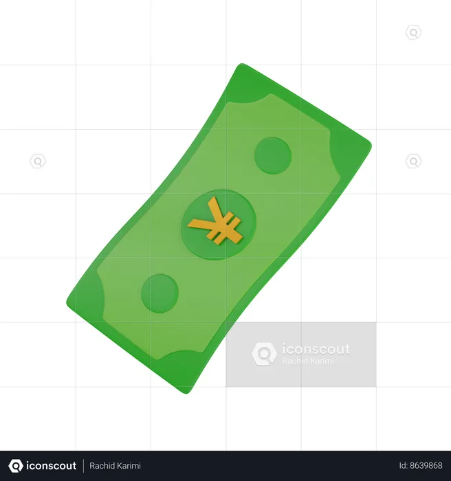 Yen Bill  3D Icon