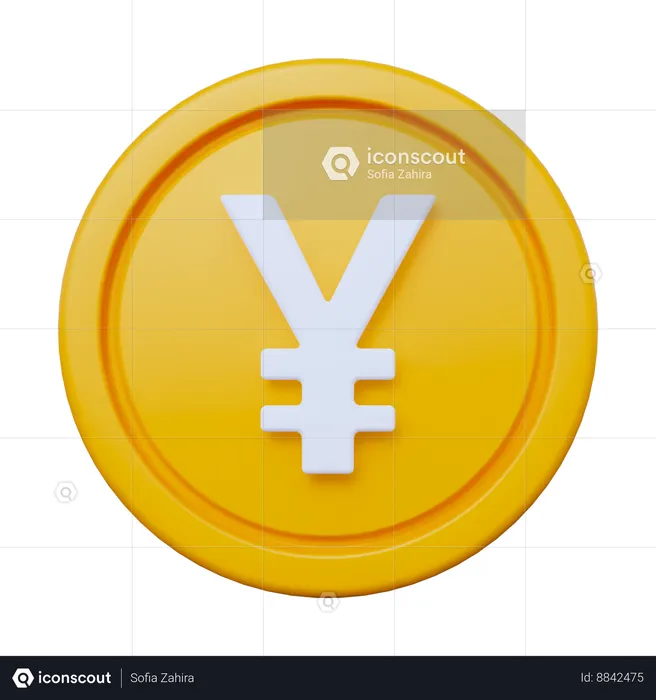 Yen Coin  3D Icon