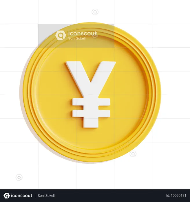 Yen Coin  3D Icon