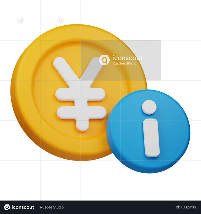 Yen Coin Info  3D Icon