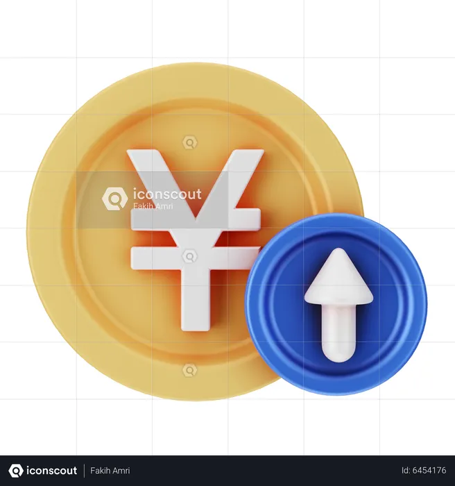 Yen Increasing  3D Icon