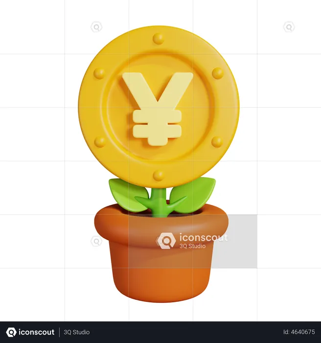 Yen Investment  3D Illustration