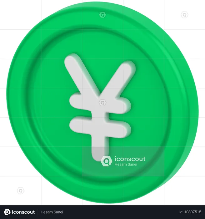 Moneda de yenes  3D Icon