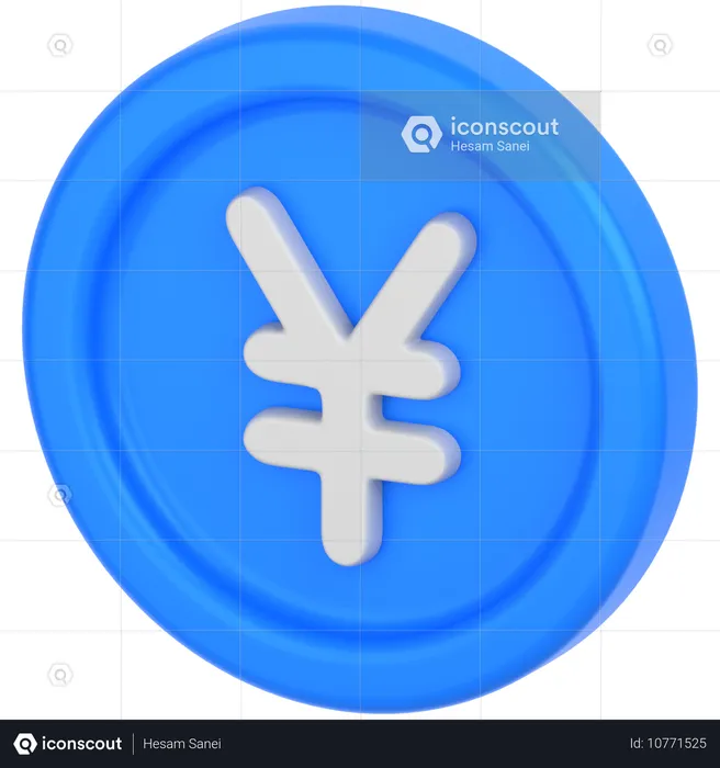 Yen-Münze  3D Icon