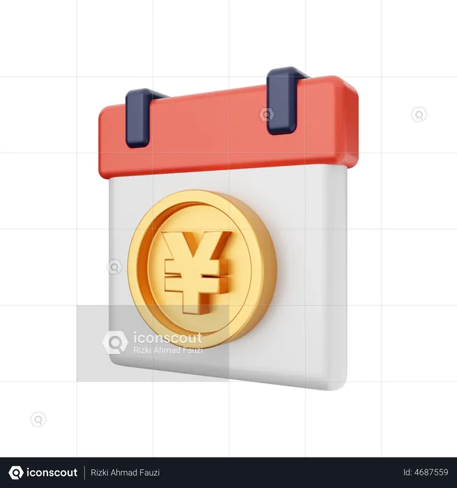 Yen Payment Schedule  3D Illustration