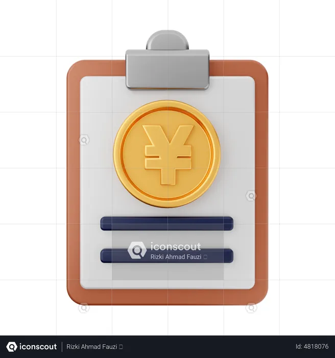 Yen Report  3D Icon
