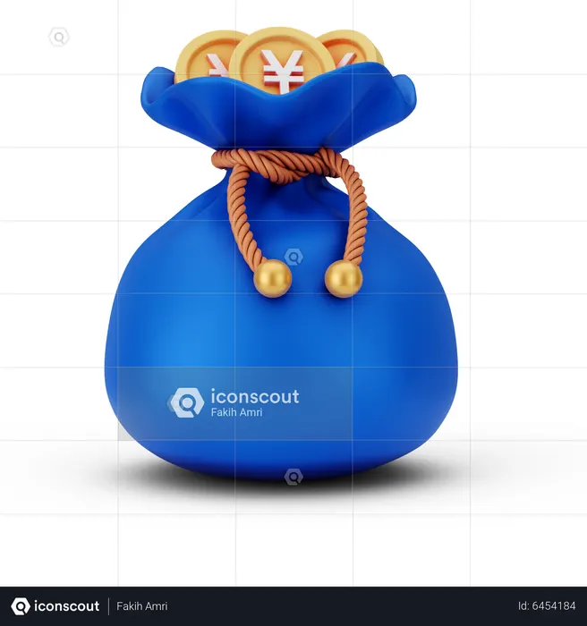 Sac de yens  3D Icon
