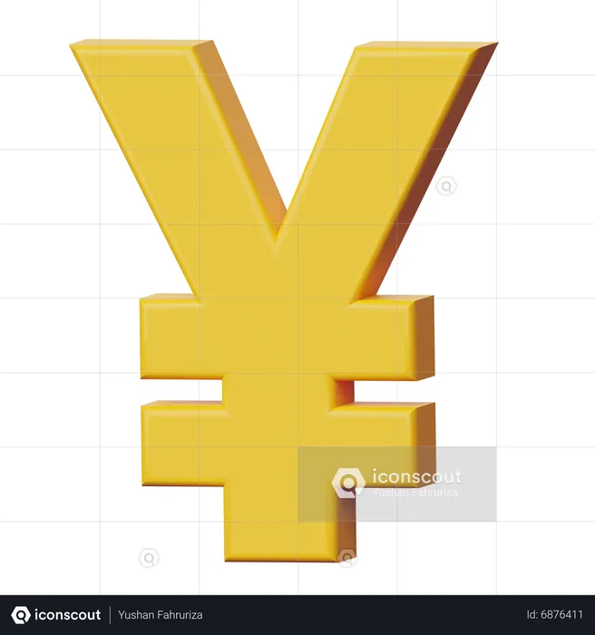Yen Sign  3D Icon