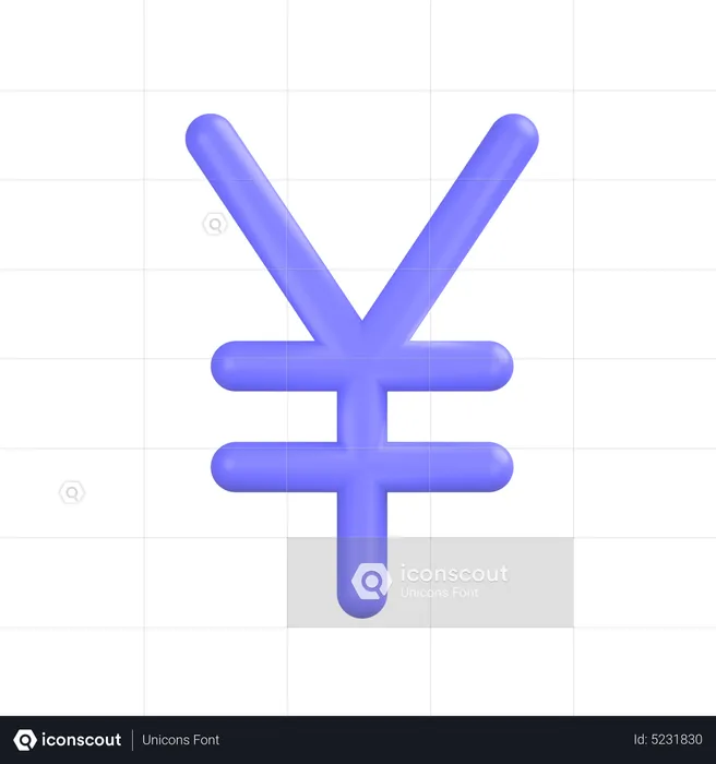 Yen Sign  3D Icon