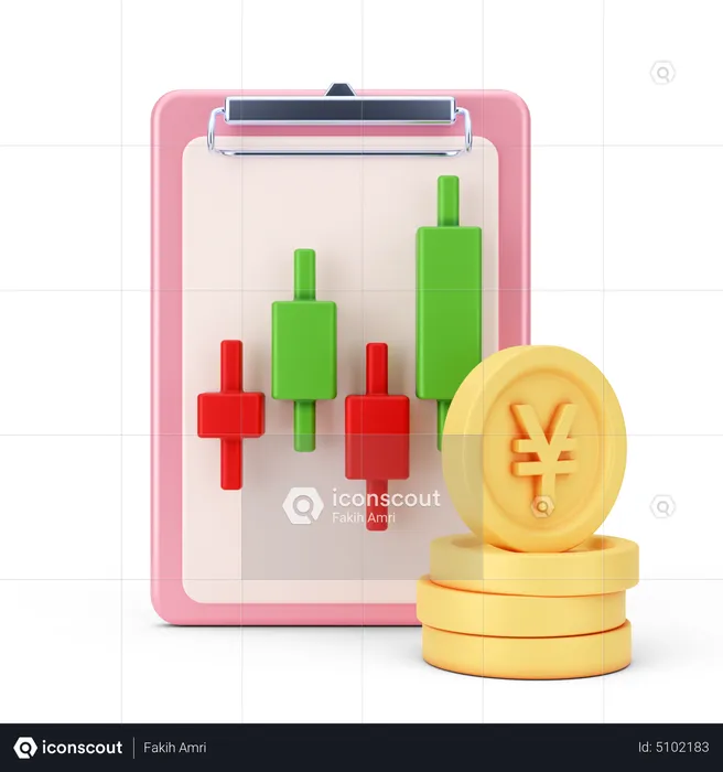 Yen Trading Report  3D Icon