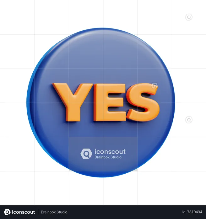Yes Sign  3D Icon