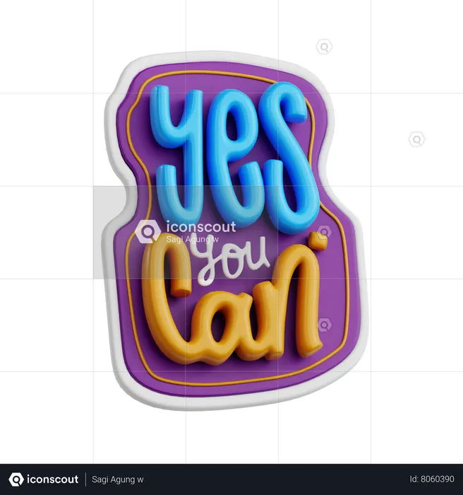 Yes You Can  3D Icon