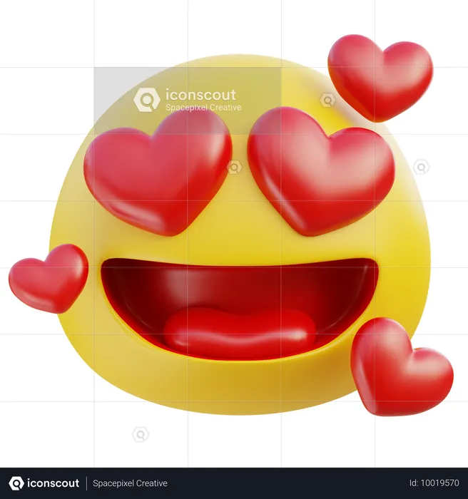 Emoji yeux d'amour Emoji 3D Icon