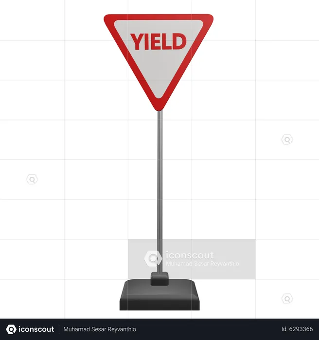 Yield Board  3D Icon