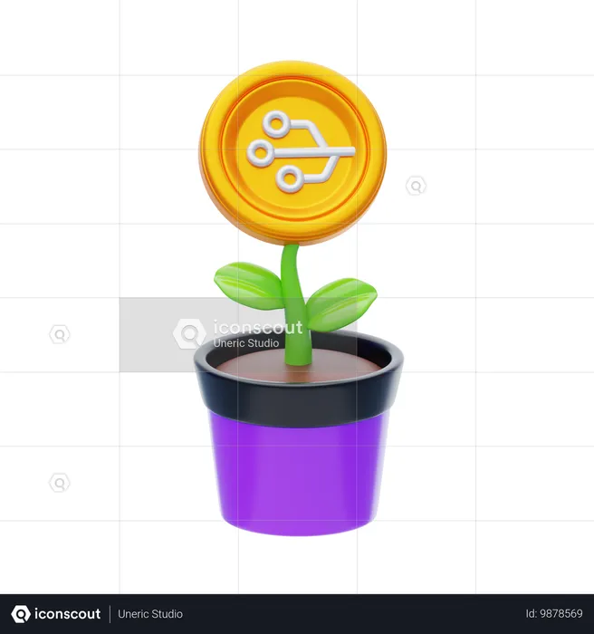 Yield Farming  3D Icon