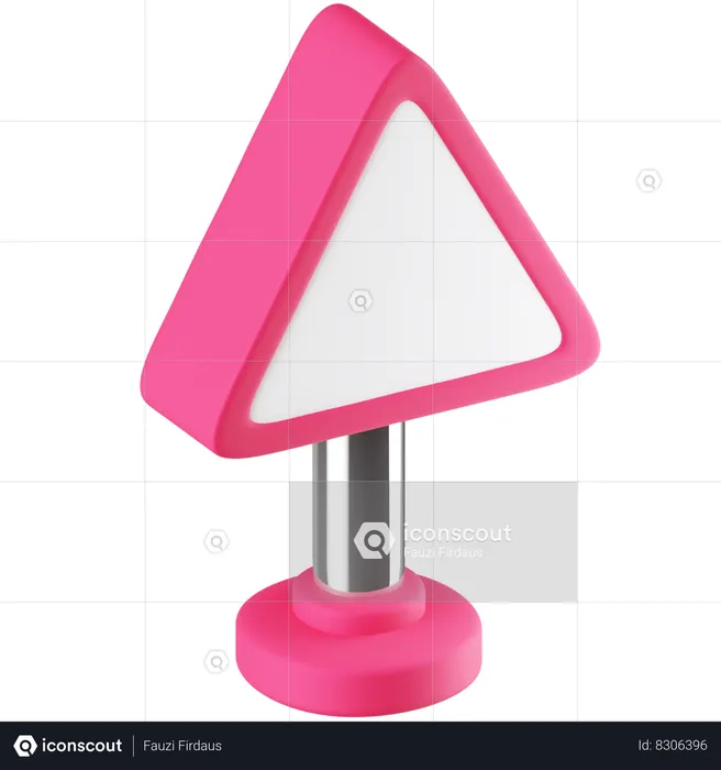 Yield Sign  3D Icon